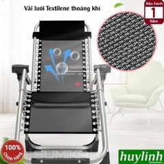 Ghế xếp gấp thư giãn Sumika 179 - Có khay để ly - Tải trọng 300kg - Khoá Kim Loại