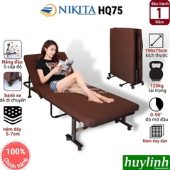 Giường gấp nâng đầu kiểu Hàn Nikita HQ75 - 75cm