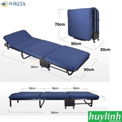 Giường gấp nâng đầu 3 đoạn Nikita GB90 - 90cm