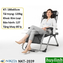 Ghế xếp gấp thư giãn Nikita NKT-2039 - Tải trọng 120kg