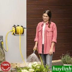 Bộ rulo guồng dây tích hợp vòi tưới cây 15 mét Karcher HR 1.15 - Ống dây 3 lớp cao cấp - Đi kèm dây cấp nước 2m