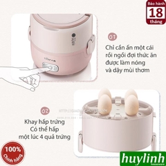 Hộp cơm hâm nóng 3 tầng Bear DFH-B20S6 - 2 lít