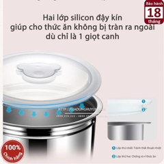 Hộp cơm hâm nóng 3 tầng Bear DFH-B20S6 - 2 lít