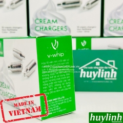 Gas làm kem V-Whip dùng cho bình xịt kem tươi hộp 10 viên