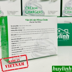 Gas làm kem V-Whip dùng cho bình xịt kem tươi hộp 10 viên