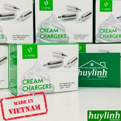 Gas làm kem V-Whip dùng cho bình xịt kem tươi hộp 10 viên