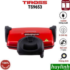Kẹp - vỉ nướng điện đa năng Tiross TS9653 - 1600W - Thổ Nhĩ Kỳ