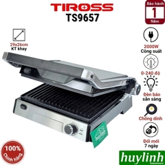 Kẹp - vỉ nướng điện đa năng Tiross TS9657 - 2000W