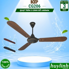 Quạt trần cánh gỗ Kim Thuận Phong KTP CG206 - 90W - 3 cánh - 1400mm