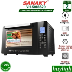 Lò nướng điện tử đối lưu Sanaky VH-5088S2D/N2D - 50 lít - 8 Menu