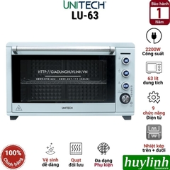 Lò nướng điện đối lưu Unitech LU-63 - Dung tích 63 lít - 9 Chức năng