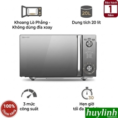 Lò vi sóng cơ 20 lít Sharp R-2046FB-BK - 800W - 3 mức công suất