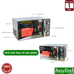 Lò vi sóng cơ 20 lít Sharp R-2046FB-BK - 800W - 3 mức công suất