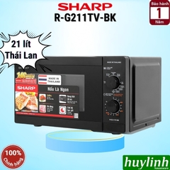 Lò vi sóng cơ có nướng 21 lít Sharp R-G211TV-BK/SL - Sản xuất Thái Lan