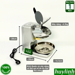 Máy bào đá tuyết 4 lưỡi dao Zetsu ZT-300 - 300W - 2 nắp chống văng