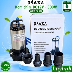 Máy bơm chìm chống ngập Osaka - DC 12V - 330W - Cánh nhựa - ZQB50-12-330
