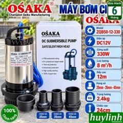 Máy bơm chìm chống ngập Osaka - DC 12V - 330W - Cánh nhựa - ZQB50-12-330