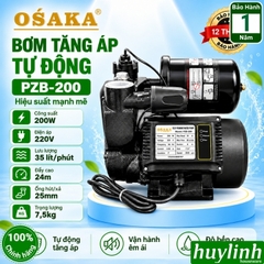 Máy bơm nước tăng áp tự động Osaka PZB-150 - PZB-200 - PZB-300 (150W - 200W - 300W)