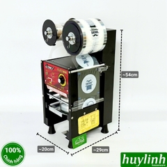Máy dập ép miệng cốc ly bán tự động ETON ET-A1 [Tự động dập nắp - tự động cuộn màng]