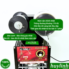 Máy dập ép miệng cốc ly bán tự động ETON ET-A1 [Tự động dập nắp - tự động cuộn màng]