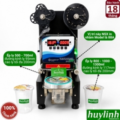 Máy dập nắp cốc khổng lồ tự động Yubann YB-120A - máy ép miệng ly 1 lít