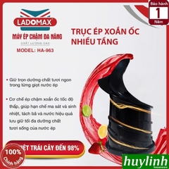 Máy ép trái cây chậm Ladomax HA-963 - họng lớn 13cm