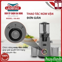 Máy ép trái cây chậm Ladomax HA-963 - họng lớn 13cm