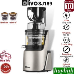 Máy Ép Chậm Olivo SJ189 - 400W + 3 Lưới Ép + Công Thức Ép - Bảo Hành 10 Năm