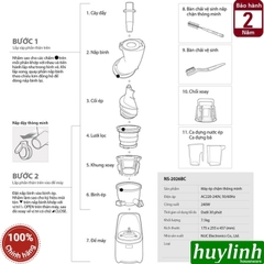 Máy ép chậm thông minh Kuvings NS-2026BC - Smart Juice - Sản xuất tại Hàn Quốc - Phân tích 7 chỉ số cơ thể - [Motiv1]