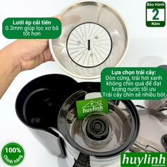 (2 lưới ép) Máy ép trái cây nhanh Osako EP-612 - công suất 1000W - cải tiến có chổi vệ sinh lưới