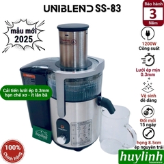 (FREESHIP) Máy ép trái cây nhanh Uniblend SS-83 - 1200W - Lưới ép cải tiến hạn chế xơ 0.3mm