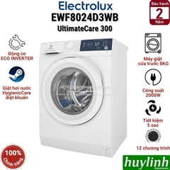 Máy Giặt Cửa Ngang Electrolux EWF8024D3WB - 8kg - Seri UltimateCare 300
