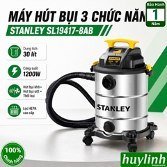 (Mới 2025) Máy hút bụi 3 chức năng Stanley SL19417-8AB - 30 lít - 1200W - Hút bụi khô ướt và thổi bụi