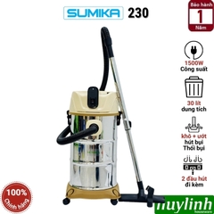 Máy hút bụi 3 chức năng Sumika 230 - 30 lít - 1500W - Hút bụi khô - ướt và thổi bụi