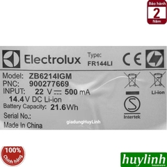 Máy hút bụi cầm tay Rapido Electrolux ZB6214IGM - pin 1500mAh