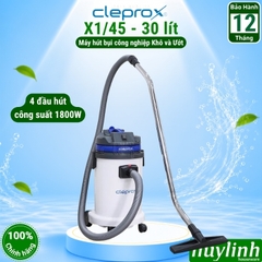 Máy hút bụi công nghiệp khô và ướt CleproX X1/45 - 30 lít - Thùng nhựa