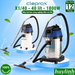 Máy hút bụi công nghiệp khô và ướt CleproX X1/40 - 40 lít - 1800W - motor lõi đồng