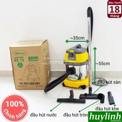 Máy hút bụi công nghiệp Hiclean HC15 - 15 lít