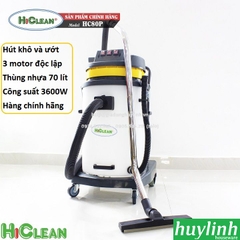 Máy hút bụi công nghiệp HiClean HC80P - 70 lít - Thùng nhựa