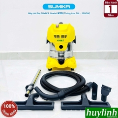 Máy hút bụi khô và ướt Sumika K20 - dung tích 20 lít - Có lọc HEPA - 1600W