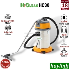 Máy hút bụi công nghiệp khô và ướt Hiclean HC30 - 30 lít