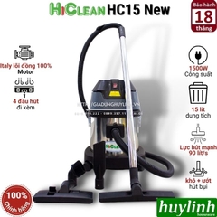 Máy Hút Bụi Công Nghiệp Hiclean HC15 New - 15 Lít - Công Suất 1500W