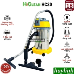 Máy hút bụi công nghiệp khô và ướt Hiclean HC30 - 30 lít