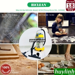 Máy hút bụi công nghiệp khô và ướt Hiclean HC30 - 30 lít