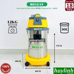 Máy hút bụi công nghiệp khô và ướt Hiclean HC30 - 30 lít