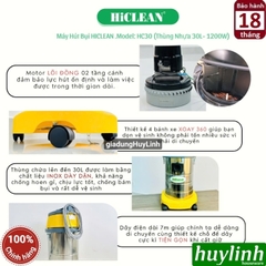 Máy hút bụi công nghiệp khô và ướt Hiclean HC30 - 30 lít