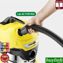 Máy hút bụi khô - ướt và thổi bụi Karcher WD4S (mã 1.628-260.0) - Dung tích 20 lít - Hàng chính hãng
