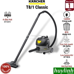 Máy hút bụi khô công nghiệp Karcher T8/1 Classic - Dung tích 8 lít - 1600W