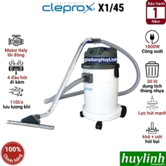 Máy hút bụi công nghiệp khô và ướt CleproX X1/45 - 30 lít - Thùng nhựa
