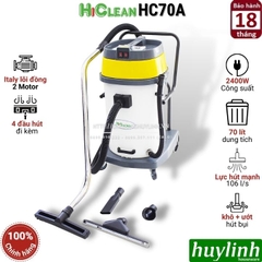 Máy Hút Bụi Công Nghiệp Hiclean HC70A - 70 Lít - 2400W